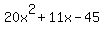 20x%5E2%2B11x-45