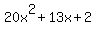 20x%5E2%2B13x%2B2