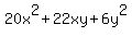 20x%5E2%2B22xy%2B6y%5E2