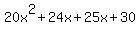 20x%5E2%2B24x%2B25x%2B30
