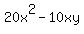 20x%5E2-10xy