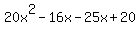 20x%5E2-16x-25x%2B20