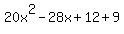 20x%5E2-28x%2B12%2B9