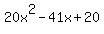 20x%5E2-41x%2B20