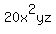 20x%5E2yz