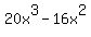 20x%5E3-16x%5E2