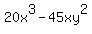 20x%5E3-45xy%5E2