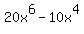 20x%5E6-10x%5E4