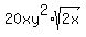 20xy%5E2%2Asqrt%282x%29