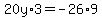 20y%2A3+=-26%2A9++