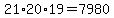 21%2A20%2A19=7980