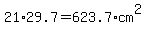 21%2A29.7=623.7%2Acm%5E2