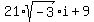 21%2Asqrt%28-3%29i%2B9