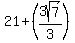 21%2B%283sqrt%287%29%2F3%29