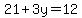 21%2B3y=12