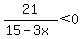 21%2F%2815-3x%29%3C0