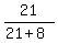 21%2F%2821%2B8%29
