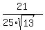 21%2F%2825%2Asqrt%2813%29%29
