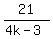 21%2F%284k-3%29