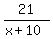 21%2F%28x%2B10%29