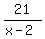 21%2F%28x-2%29