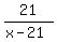 21%2F%28x-21%29