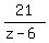 21%2F%28z-6%29