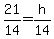 21%2F14=h%2F14