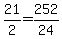 21%2F2+=+252%2F24