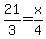 21%2F3+=+x%2F4