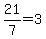 21%2F7=3