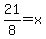 21%2F8+=+x