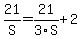 21%2FS+=+21%2F3S+%2B+2