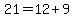 21=12%2B9