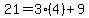 21=3%284%29%2B9