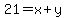 21+=+x%2By