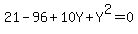 21+-+96+%2B+10Y+%2B+Y%5E2+=+0