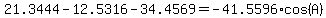 21.3444+-12.5316+-+34.4569=+-41.5596+%2Acos%28+A%29