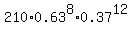 210%2A0.63%5E8%2A0.37%5E12