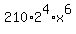 210%2A2%5E4%2Ax%5E6