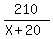 210%2F%28X%2B20%29