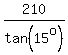 210%2Ftan%2815%5Eo%29