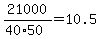 21000%2F%2840%2A50%29+=+10.5