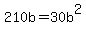 210b+=+30b%5E2