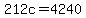 212c=4240