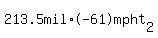 213.5mil%2A-61mpht%5B2%5D%29%2B57mph%2At%5B2%5D=203.5mil