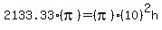 2133.33%28pi%29=%28pi%29%2810%29%5E2h