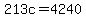 213c=4240