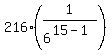 216%281%2F6%5E%2815-+1%29%29