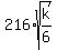 216%2Asqrt%28k%2F6%29